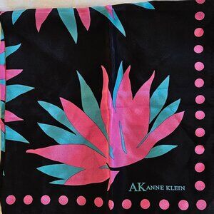 AK Anne Klein 100% Silk hand rolled and stitched edges, 20x21 inches